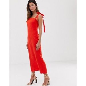 Capulet Camille Dress - Tangerine midi dress